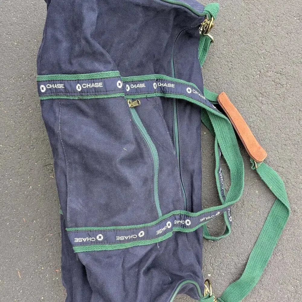 Scarborough & Tweed TeleCorp PCS Chase Bank Blue Canvas Duffle Bag